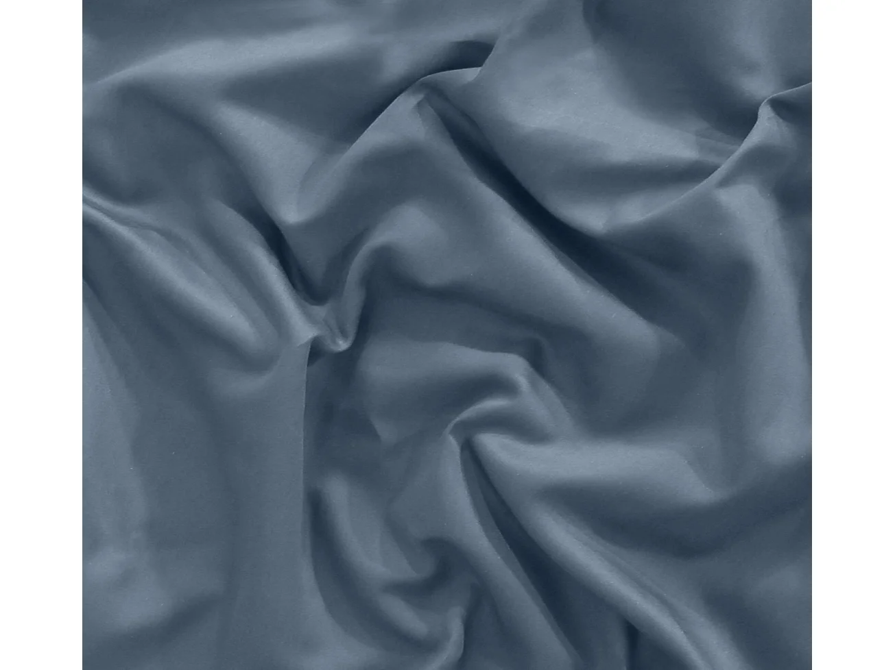 Drap plat 2 personnes  240x300 cm satin de coton bleu
