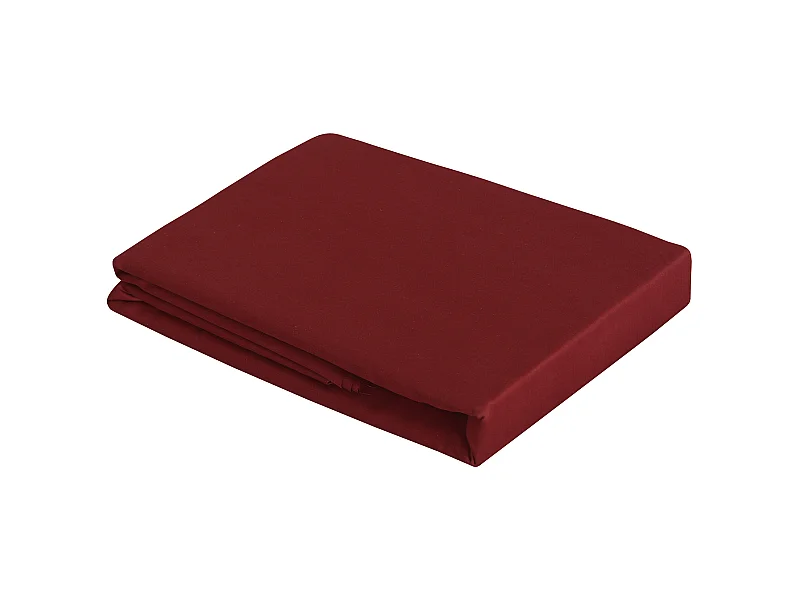 Sábana encimera 270x300 cmsatén de algodón burdeos