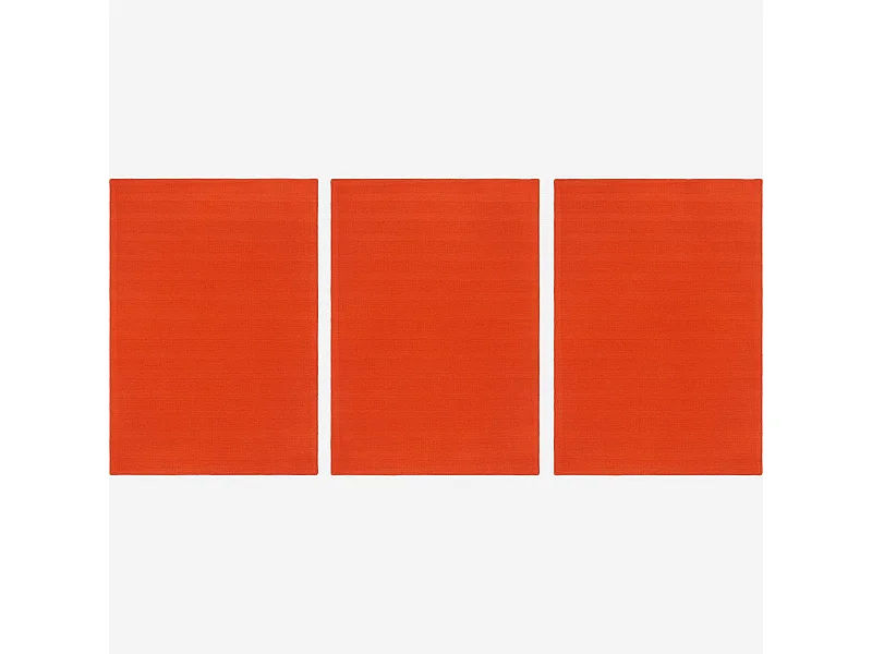 Habitat - Lot de 3 torchons (50x70cm) en coton rouge (Lot de 4) - Avignon