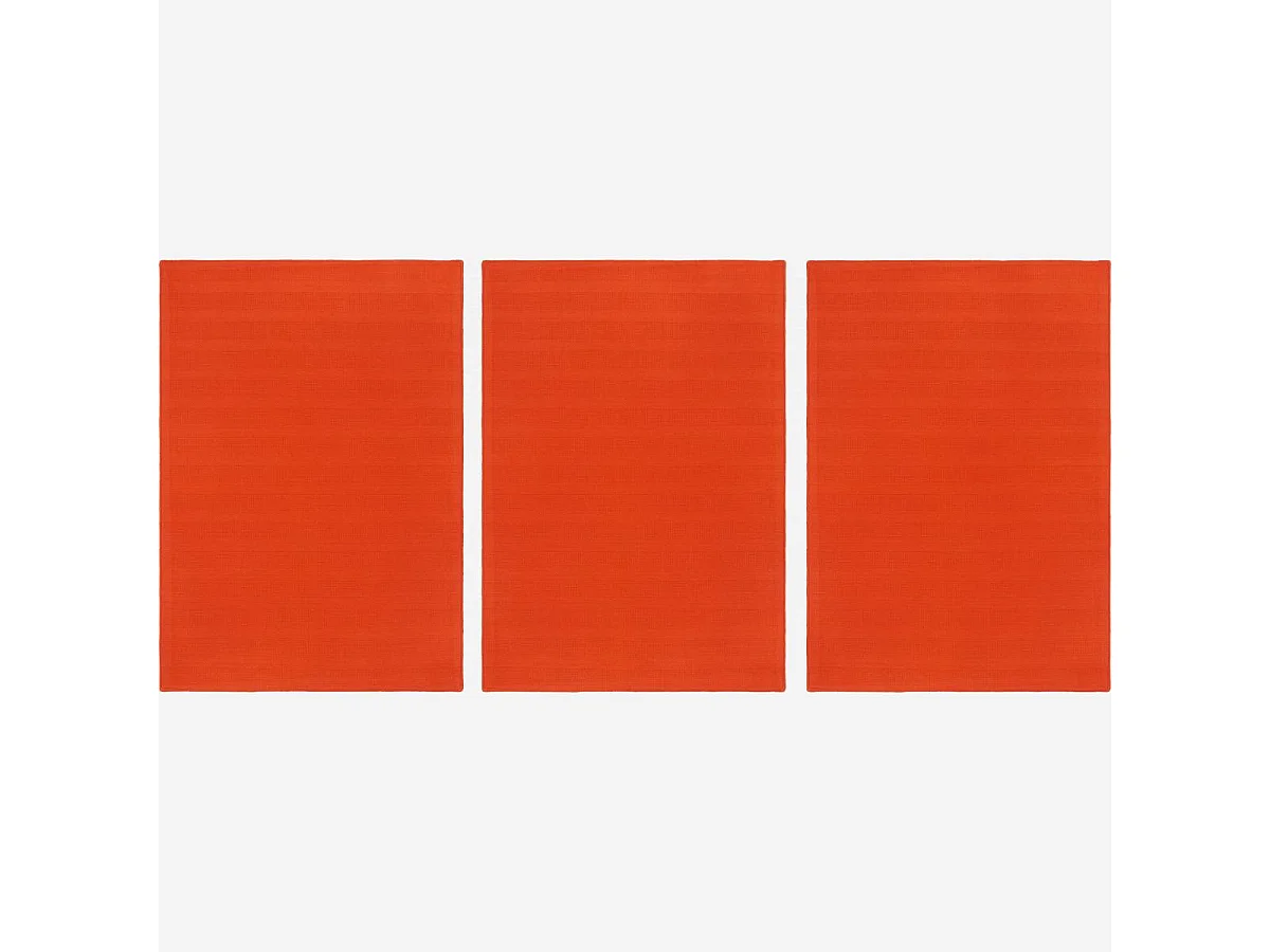 Habitat - Lot de 3 torchons (50x70cm) en coton rouge (Lot de 4) - Avignon