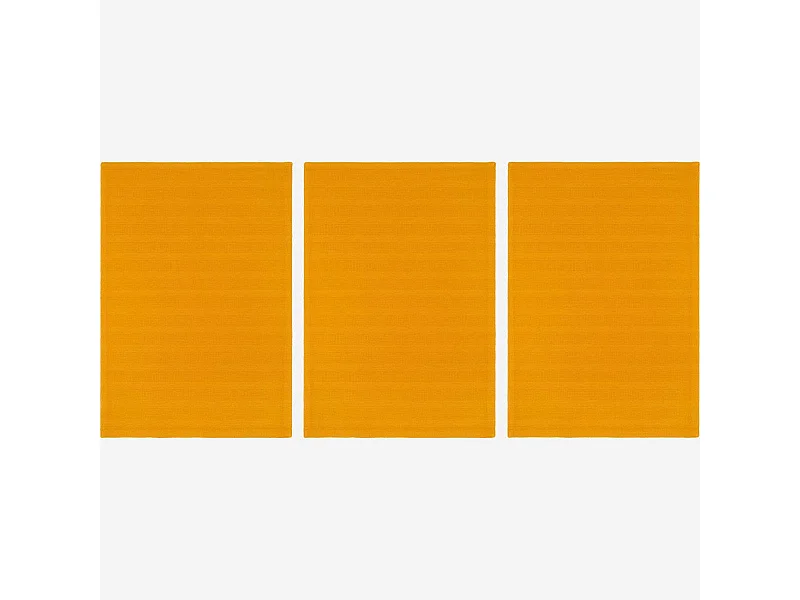 Habitat - Lot de 3 torchons (50x70cm) en coton jaune moutarde (Lot de 4) - Avignon