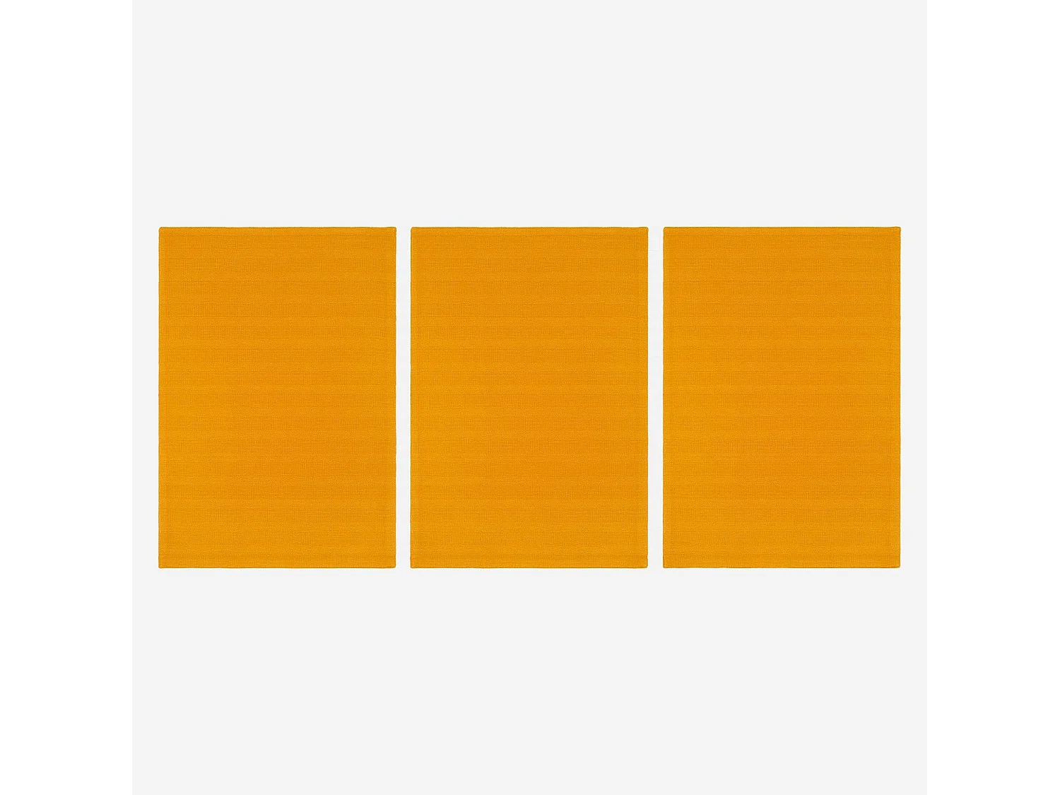 Habitat - Lot de 3 torchons (50x70cm) en coton jaune moutarde (Lot de 4) - Avignon