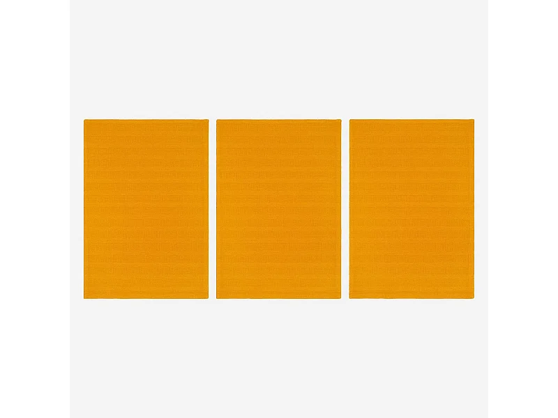 Habitat - Lot de 3 torchons (50x70cm) en coton jaune moutarde (Lot de 4) - Avignon