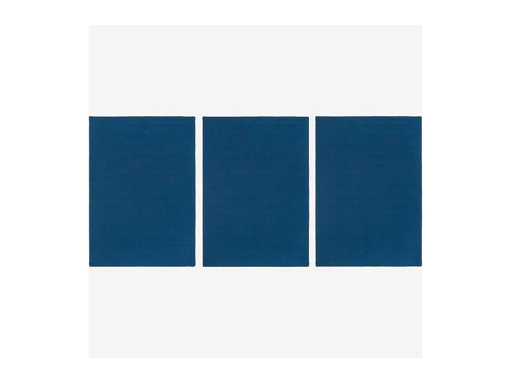 Habitat - Lot de 3 torchons (50x70cm) en coton bleu cobalt (Lot de 4) - Avignon