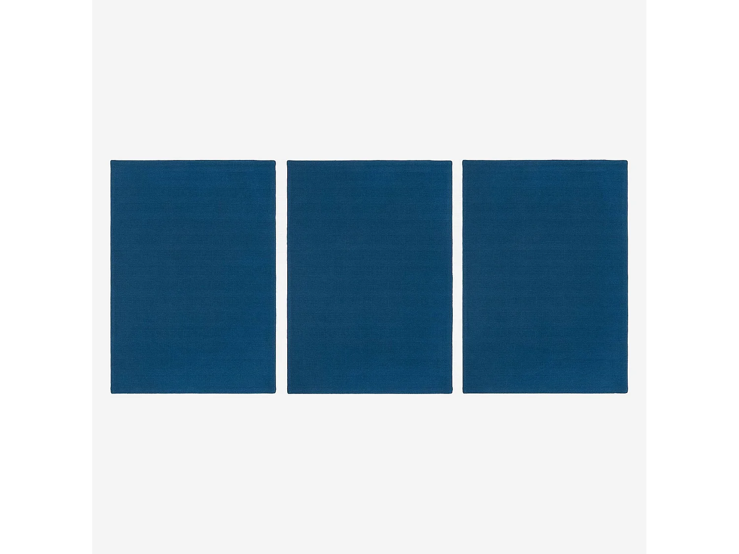 Habitat - Lot de 3 torchons (50x70cm) en coton bleu cobalt (Lot de 4) - Avignon