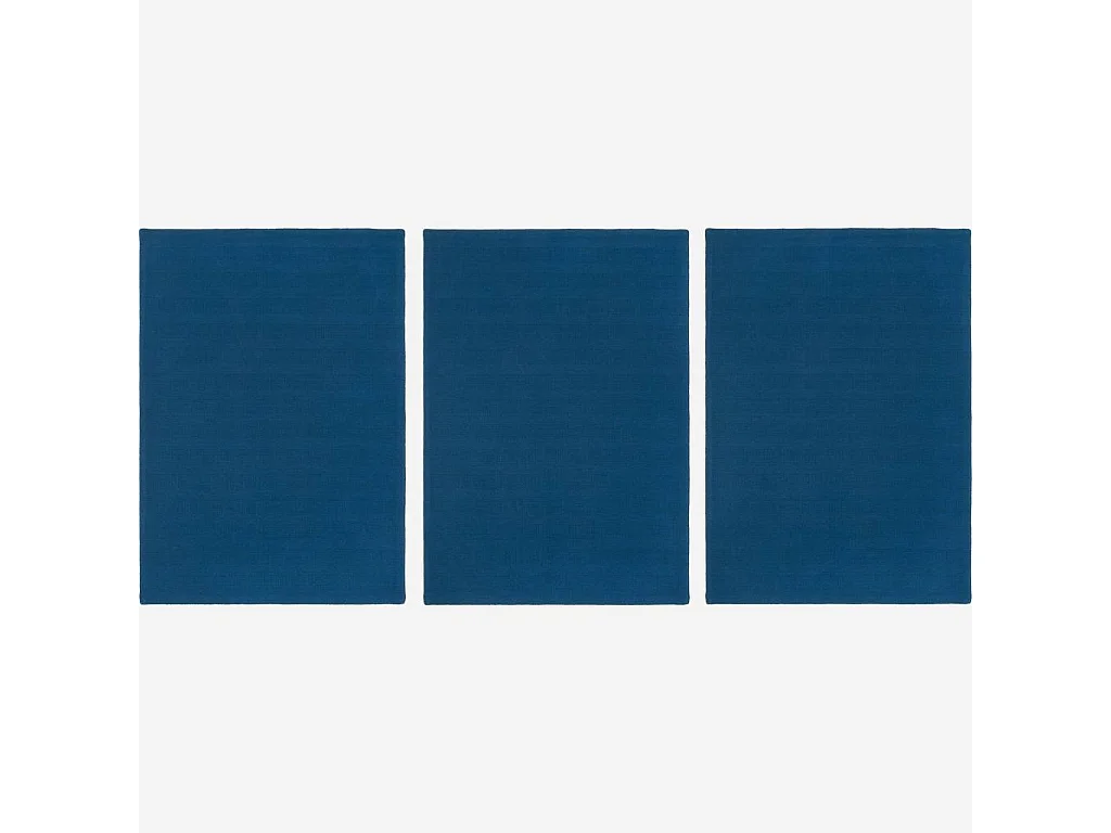 Habitat - Lot de 3 torchons (50x70cm) en coton bleu cobalt (Lot de 4) - Avignon