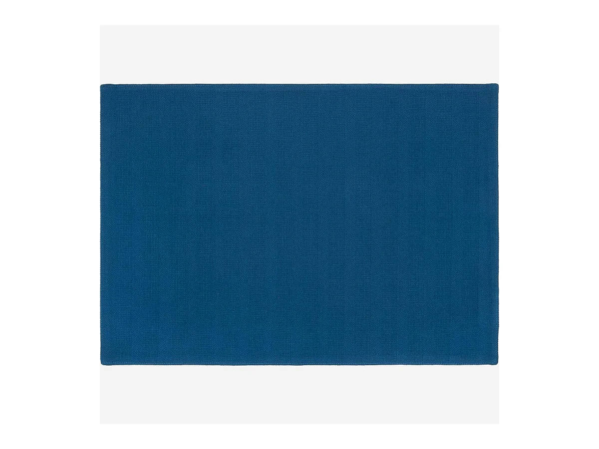 Habitat - Set de table 50x35cm en coton bleu cobalt (Lot de 6) - Avignon