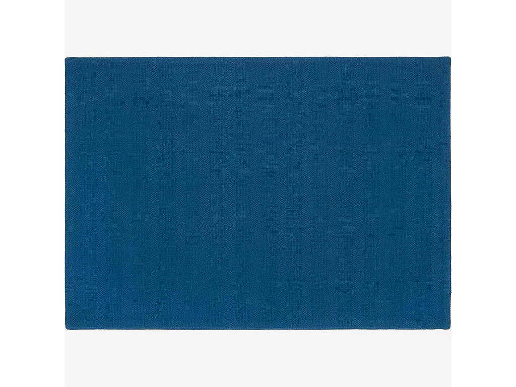 Habitat - Set de table 50x35cm en coton bleu cobalt (Lot de 6) - Avignon