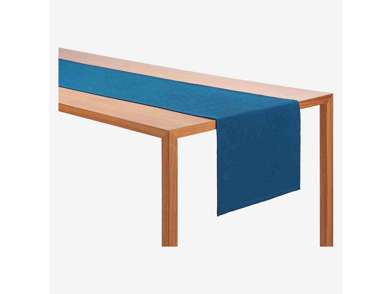 Habitat - Chemin de table 200x40cm en coton bleu cobalt - Avignon