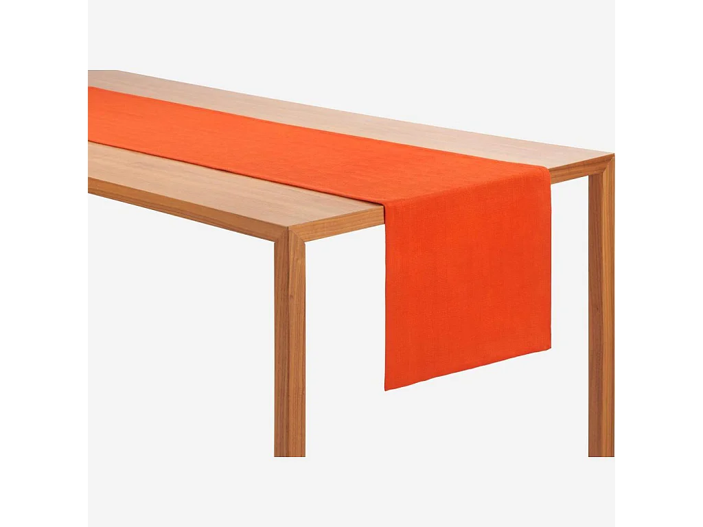Habitat - Chemin de table 200x40cm en coton rouge - Avignon