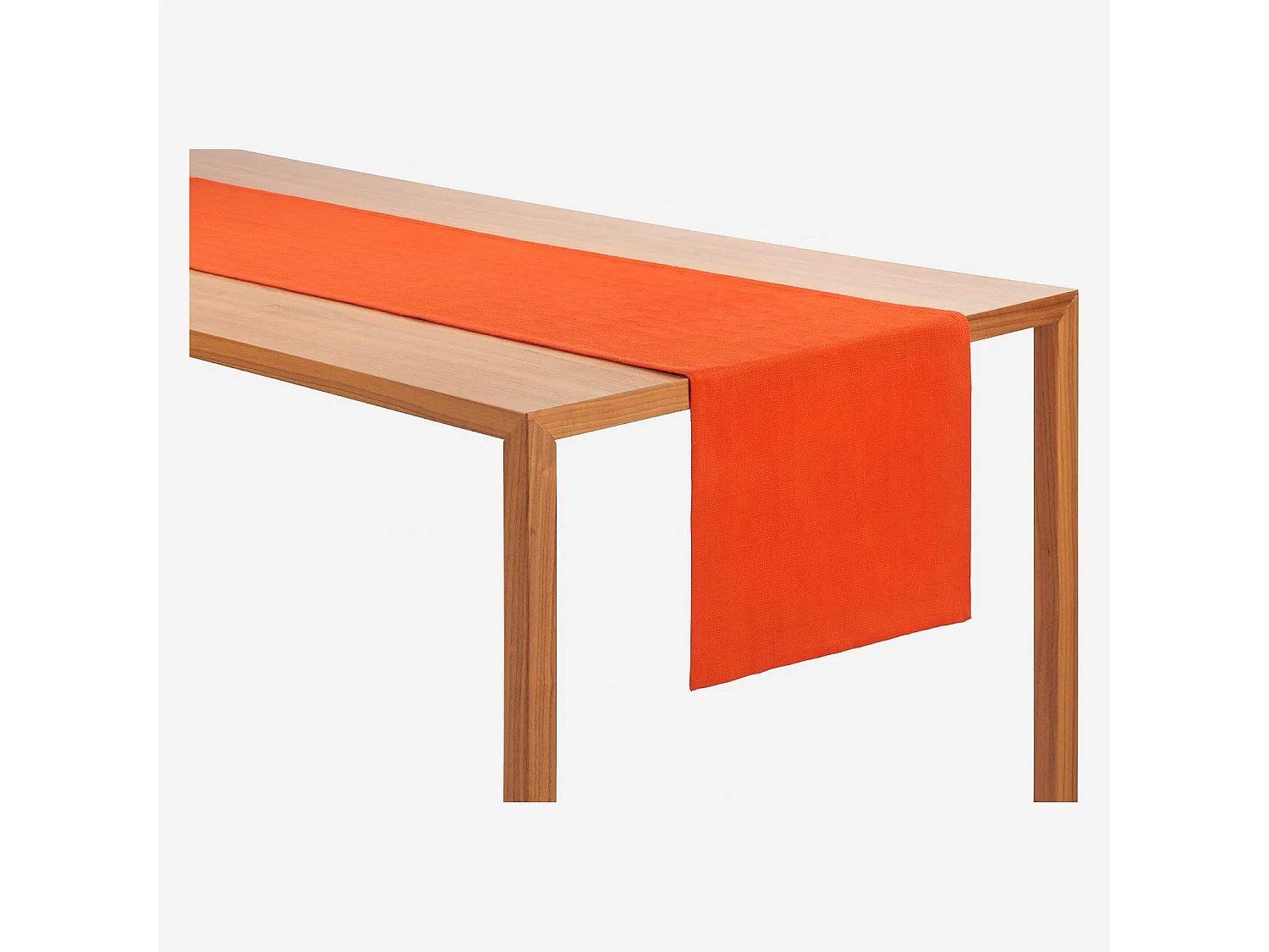 Habitat - Chemin de table 200x40cm en coton rouge - Avignon