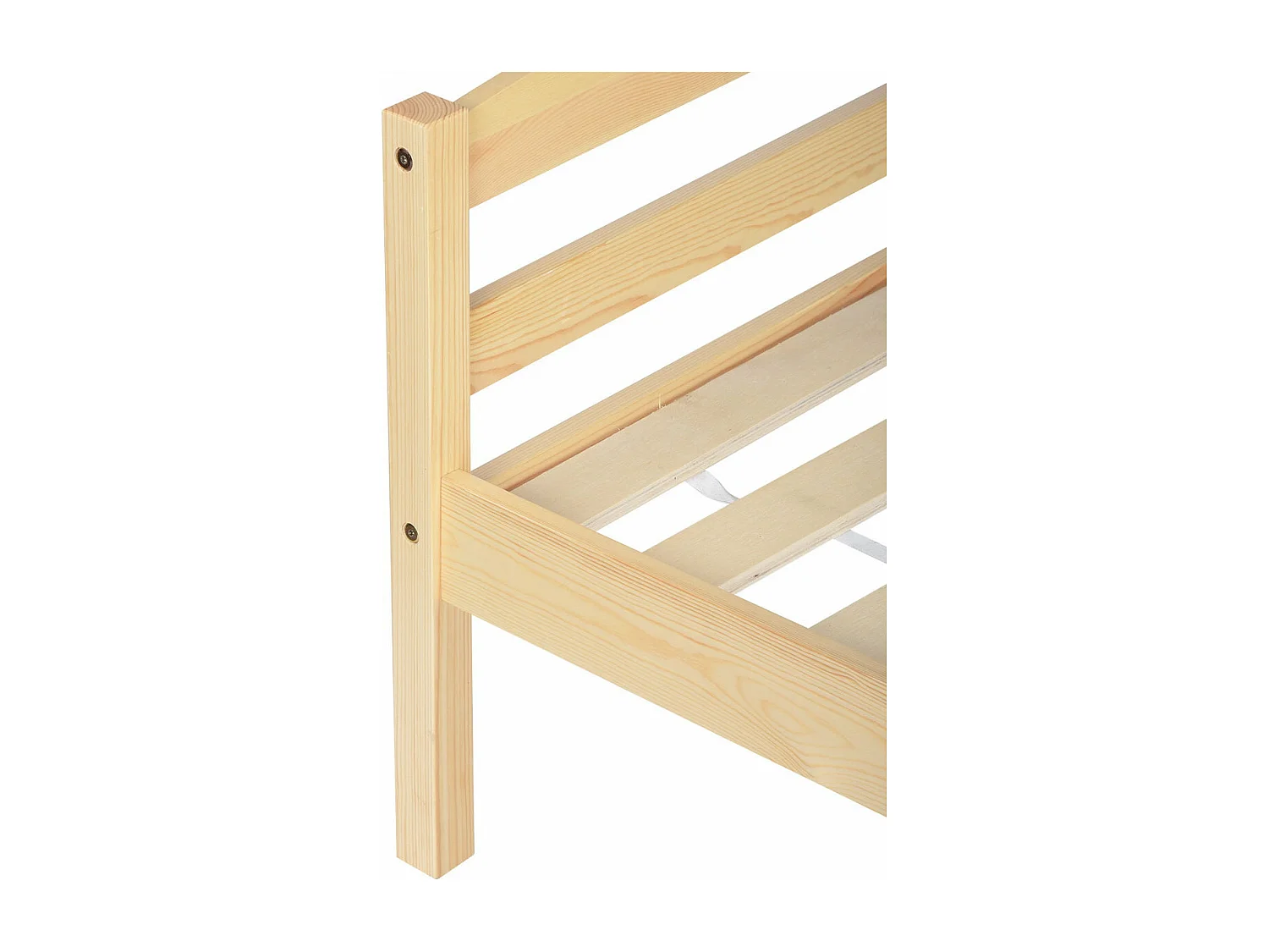 Structure de Lit Simple en Bois - 90x190 cm - Naturel