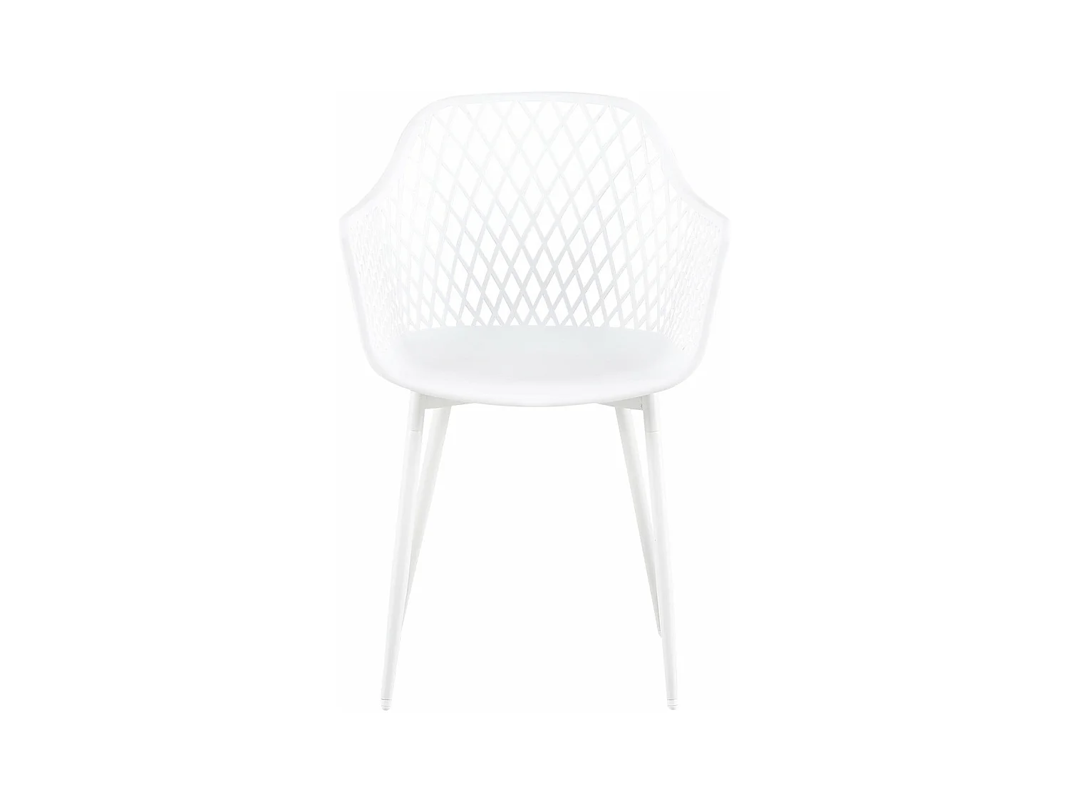 Lot de 4 Fauteuil Chaises Blanc Plastique Scandinave Chaise de Salle à manger- Idéales pour Terrasse, Jardin et Extérieur