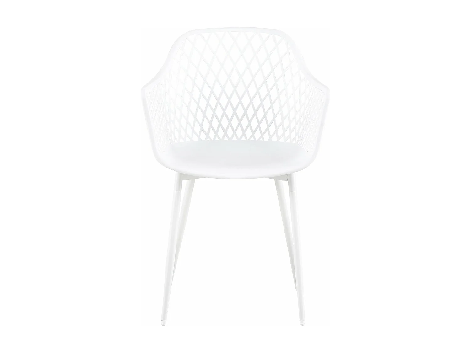 Lot de 4 Fauteuil Chaises Blanc Plastique Scandinave Chaise de Salle à manger- Idéales pour Terrasse, Jardin et Extérieur