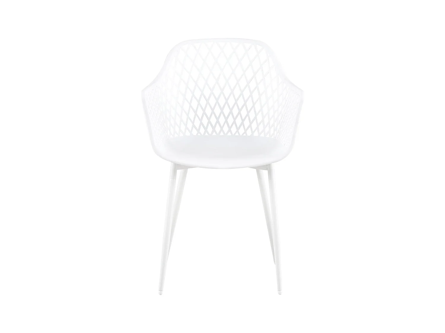 Lot de 4 Fauteuil Chaises Blanc Plastique Scandinave Chaise de Salle à manger