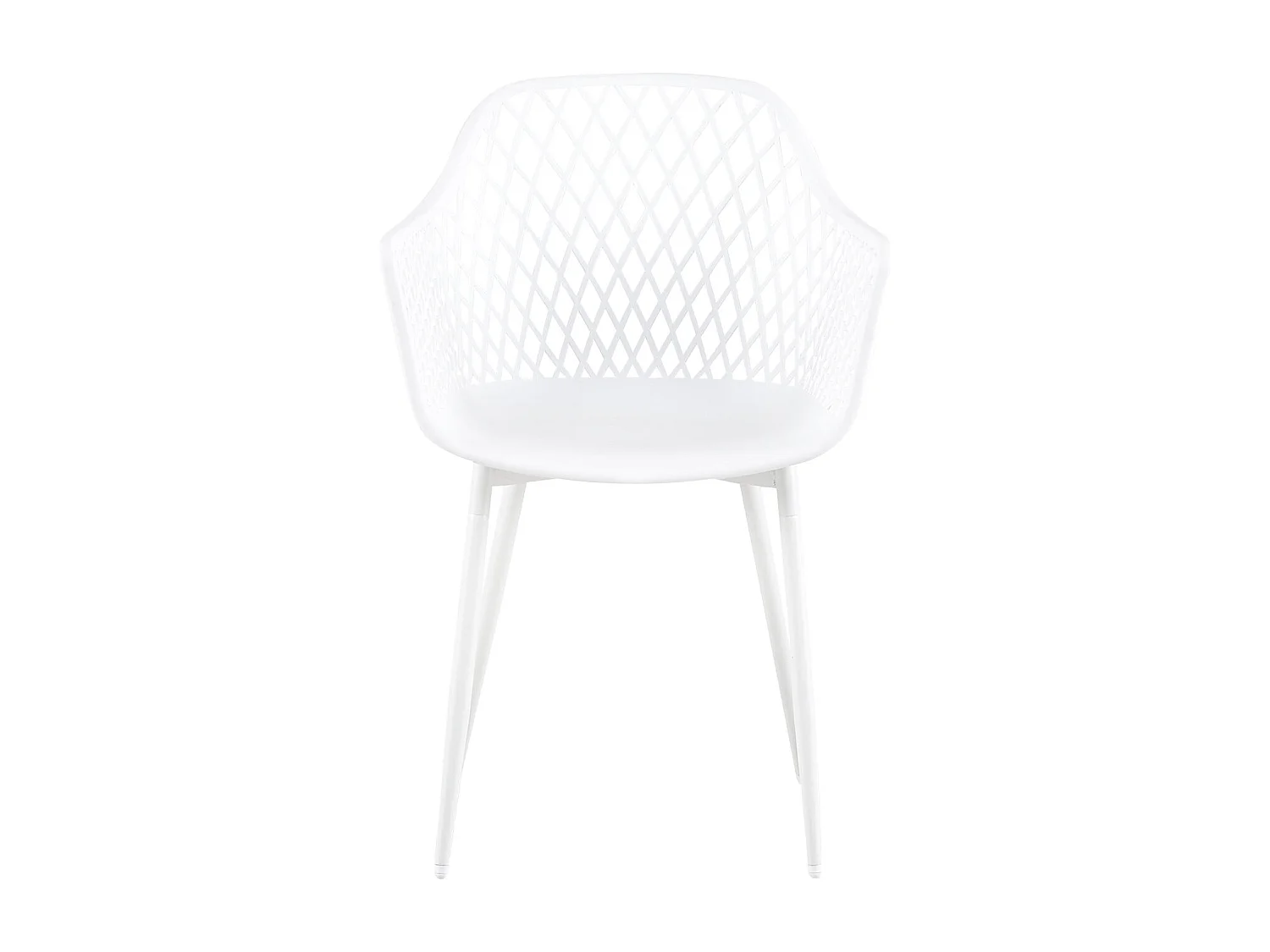 Lot de 4 Fauteuil Chaises Blanc Plastique Scandinave Chaise de Salle à manger