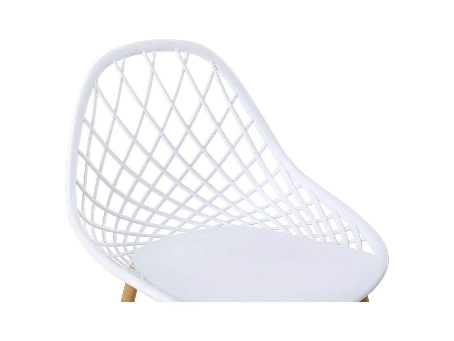 Lot de 6 Chaises de Salle à Manger de Style Scandinave-Blanc