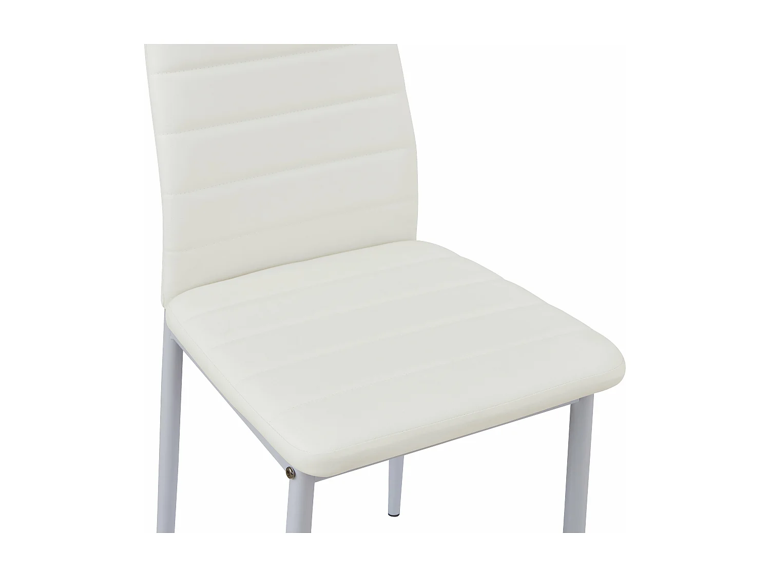 Lot de 2 Chaises de Salle à Manger en PVC Chaise de Cuisine Moderne Chaise-Blanc