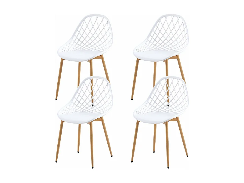 Lot de 4 Chaises de Salle à Manger de Style Scandinave