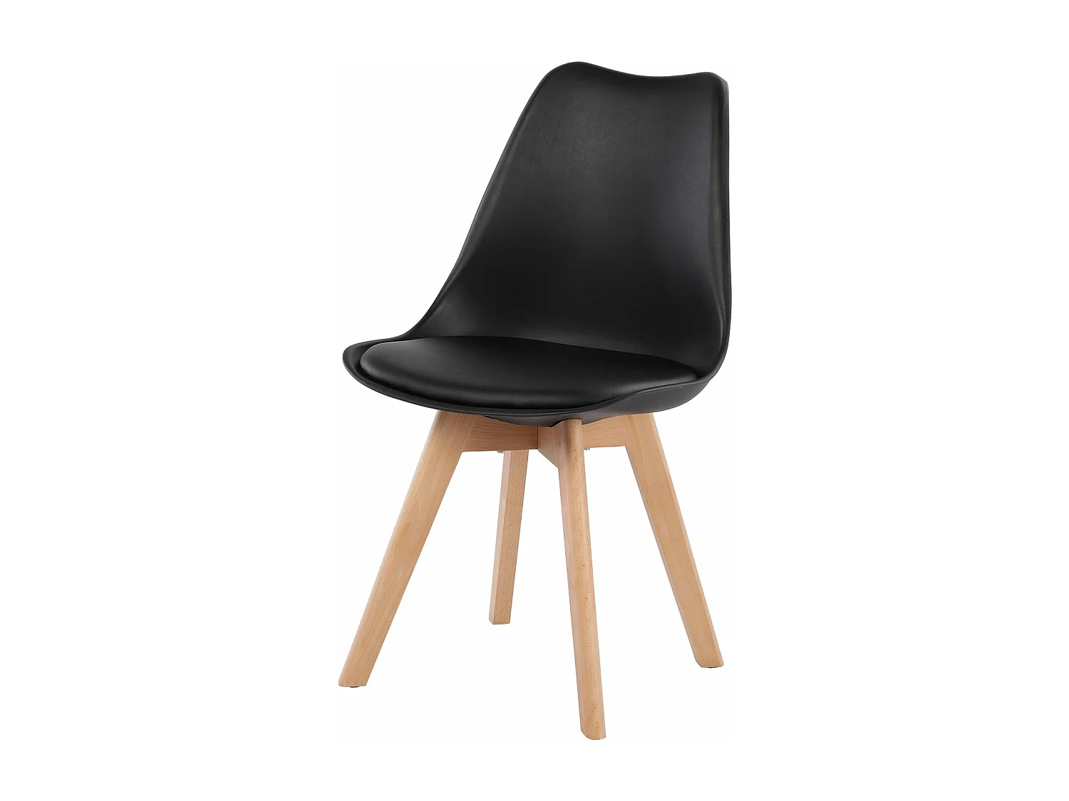 Ensemble Complet de Table à Manger pour 2 à 4 Personnes - Table Blanche et 4 Chaises Noires de Design Scandinave