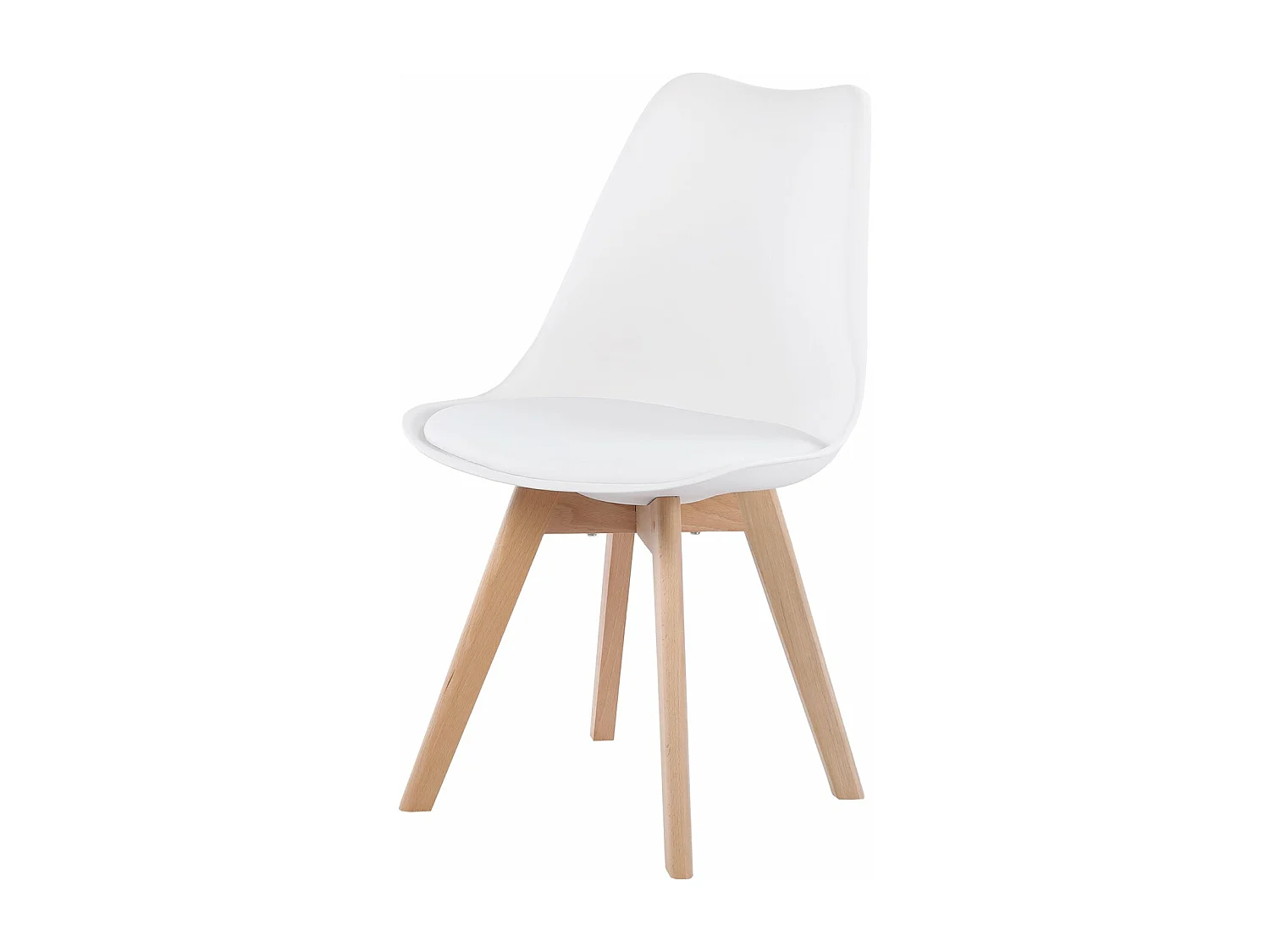 Ensemble de Table et Chaises - Table Blanche pour 2 à 4 Personnes Accompagnée de 4 Chaises Blanches au Design Épuré
