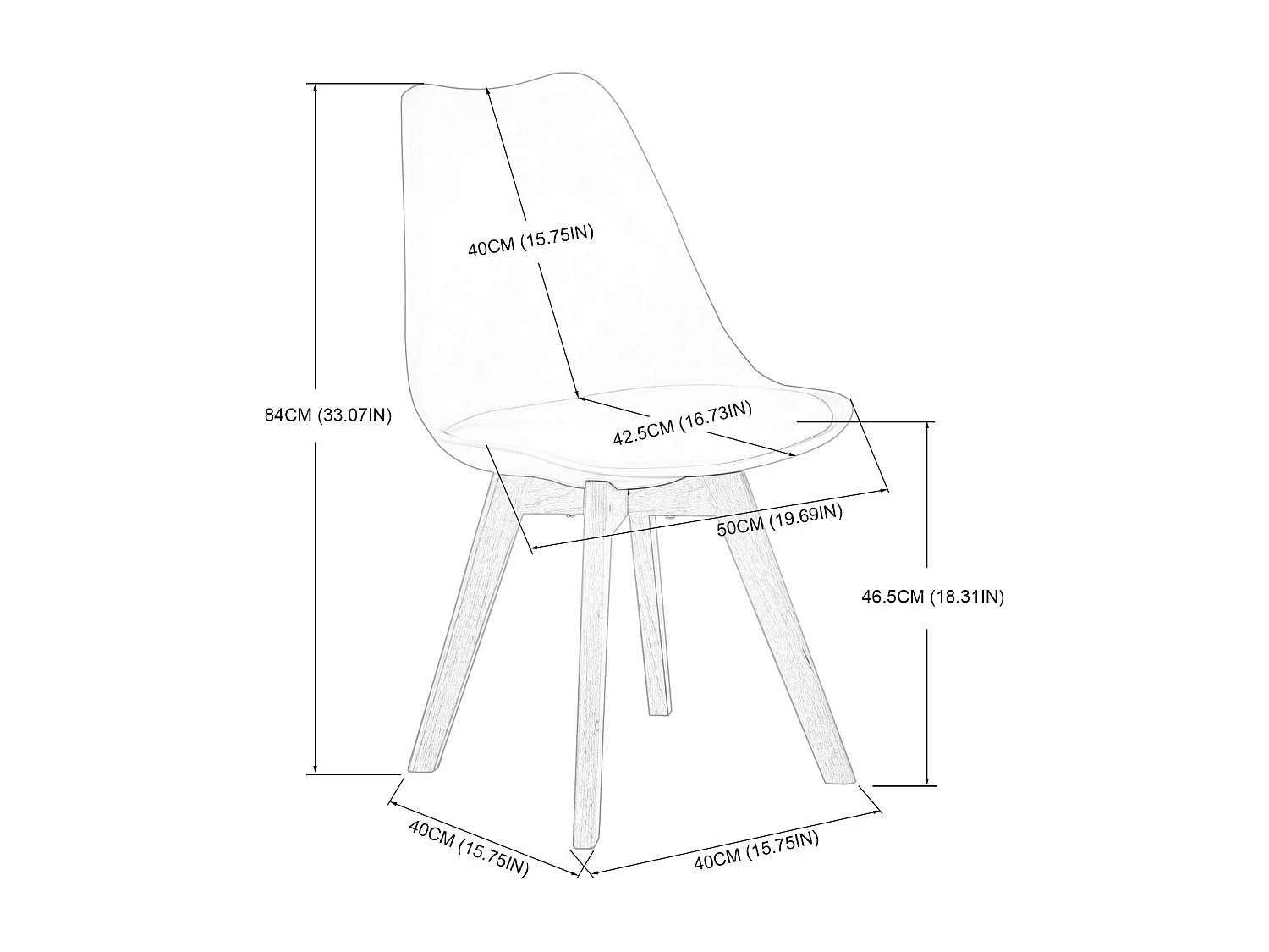 Ensemble de Table et Chaises - Table Blanche pour 2 à 4 Personnes Accompagnée de 4 Chaises Blanches au Design Épuré