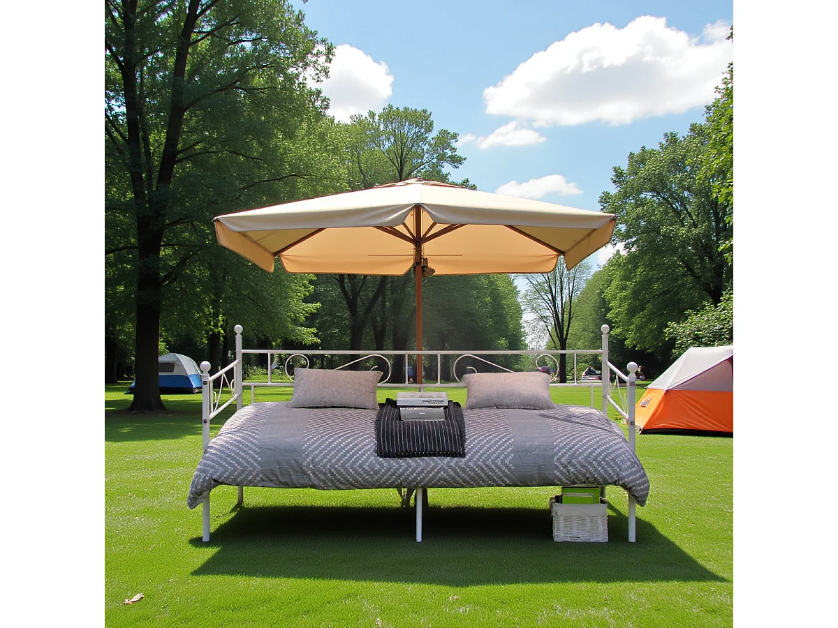 Canapé-Lit Simple en Métal - 90x190 cm - Blanc