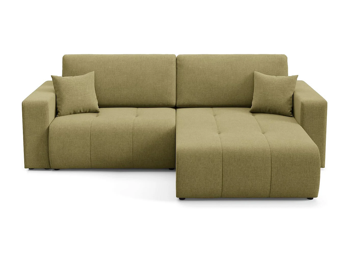 Canapé d'angle convertible MOLINIO L Vert olive