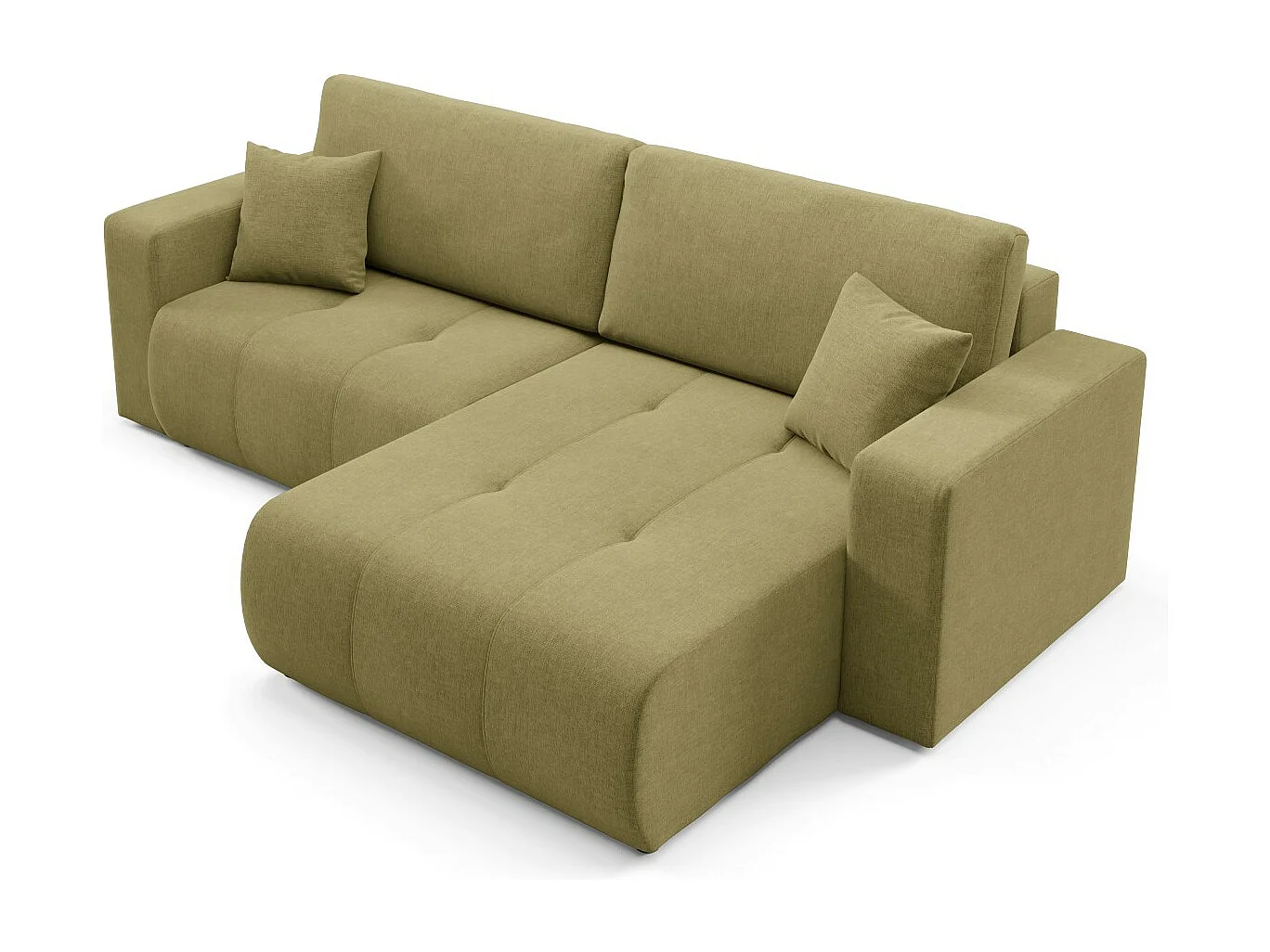 Canapé d'angle convertible MOLINIO L Vert olive