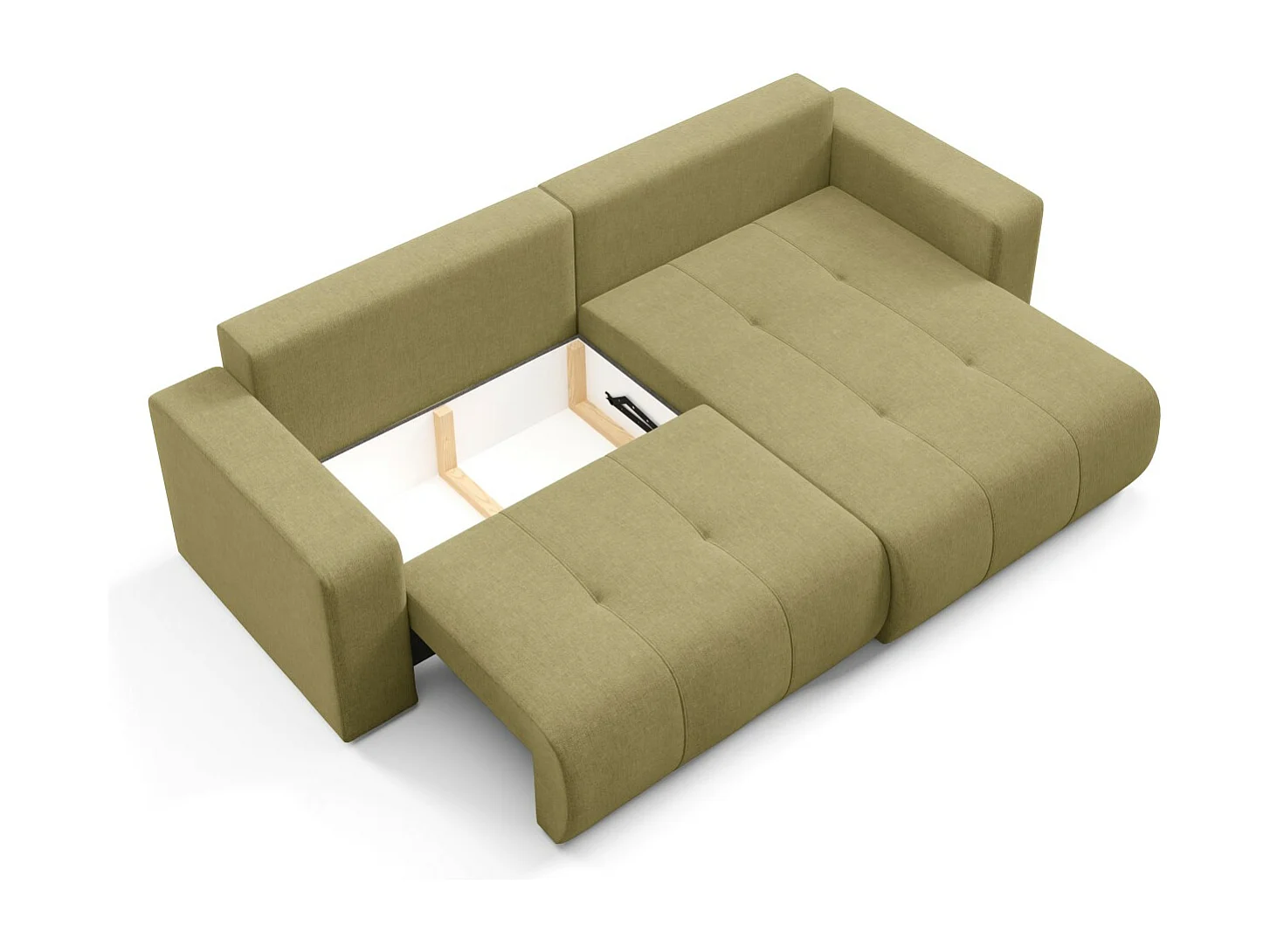 Canapé d'angle convertible MOLINIO L Vert olive