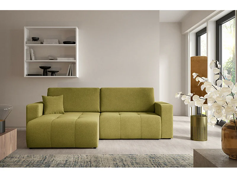 Canapé d'angle convertible MOLINIO L Vert olive
