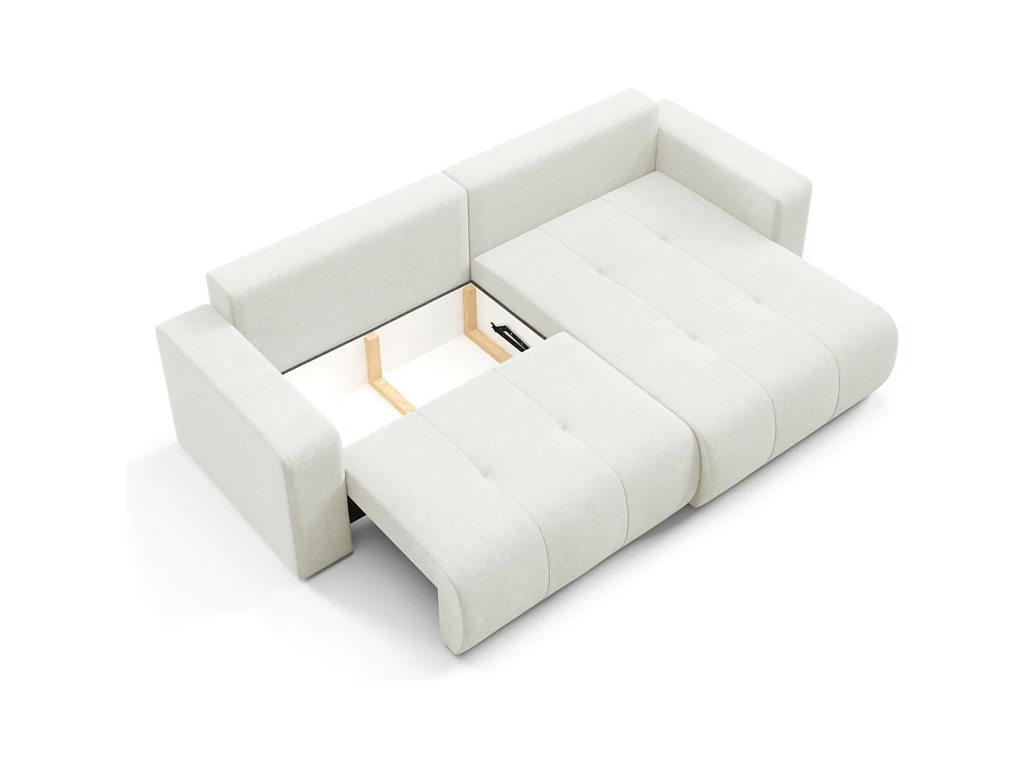 Ecksofa mit Schlaffunktion MOLINIO L Creme