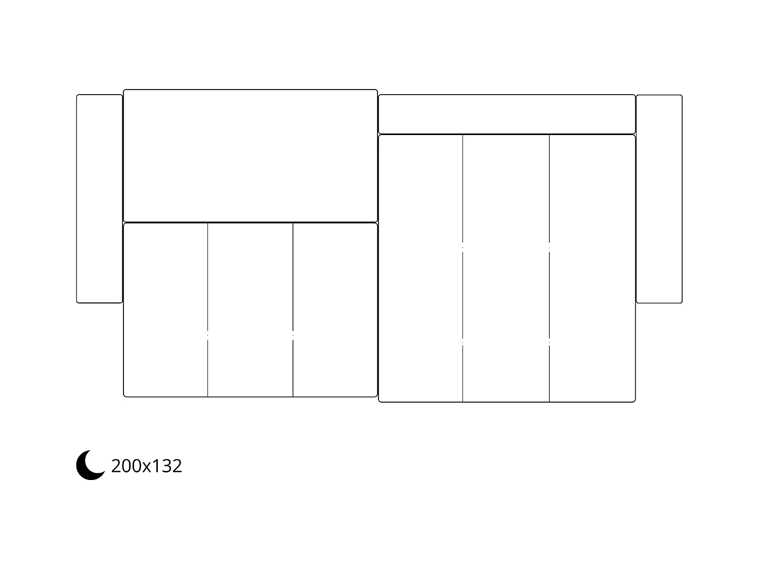 Ecksofa mit Schlaffunktion MOLINIO L Creme