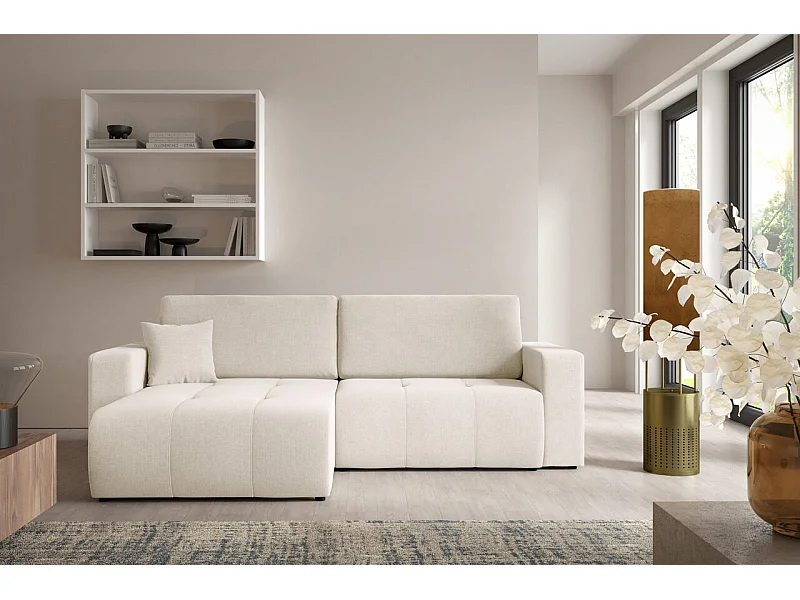 Ecksofa mit Schlaffunktion MOLINIO L Creme