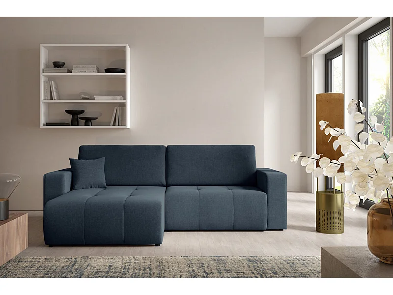 Canapé d'angle convertible MOLINIO L Bleu