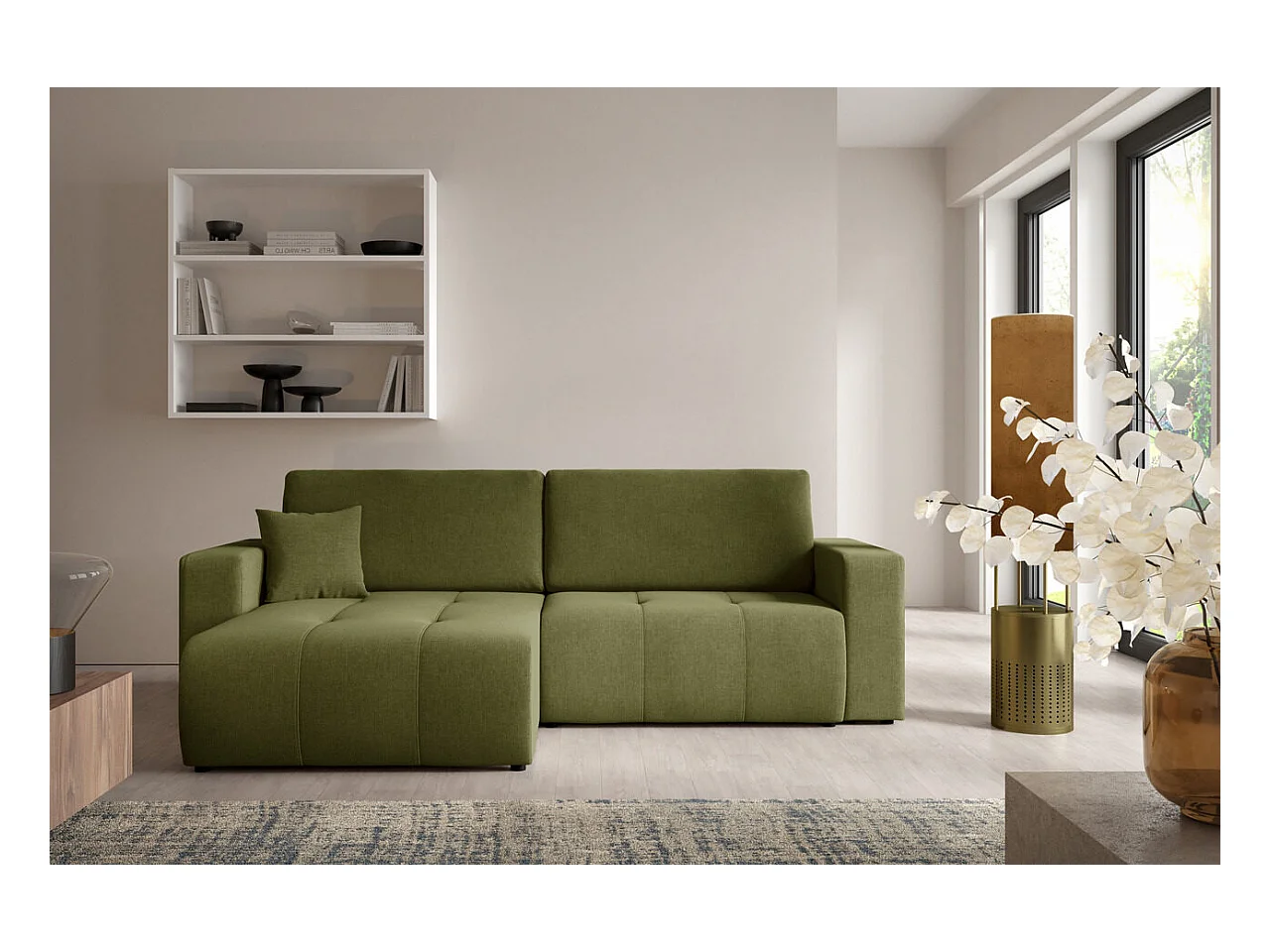 Ecksofa mit Schlaffunktion MOLINIO L Grün