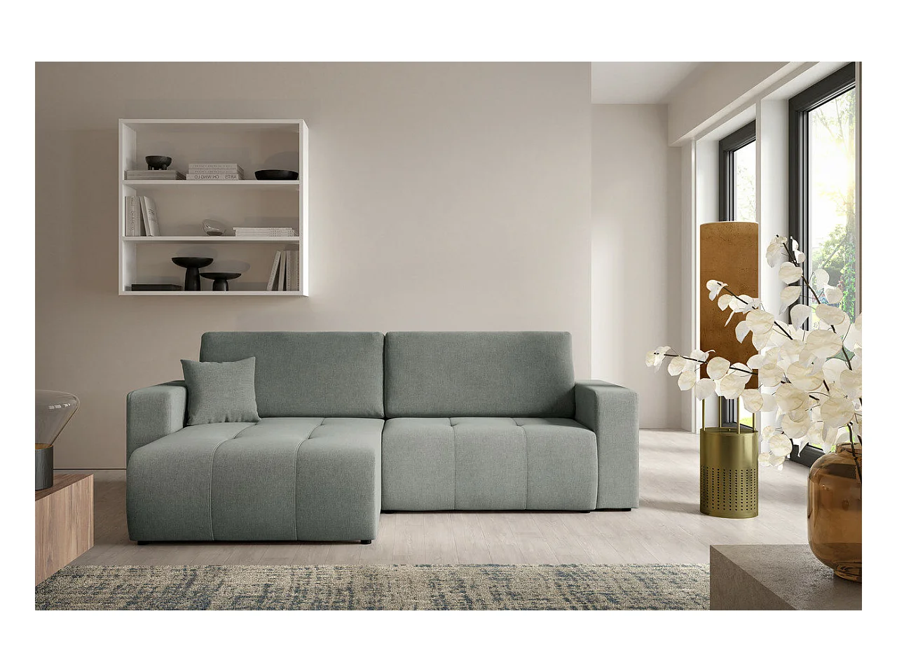 Ecksofa mit Schlaffunktion MOLINIO L Hellgrau