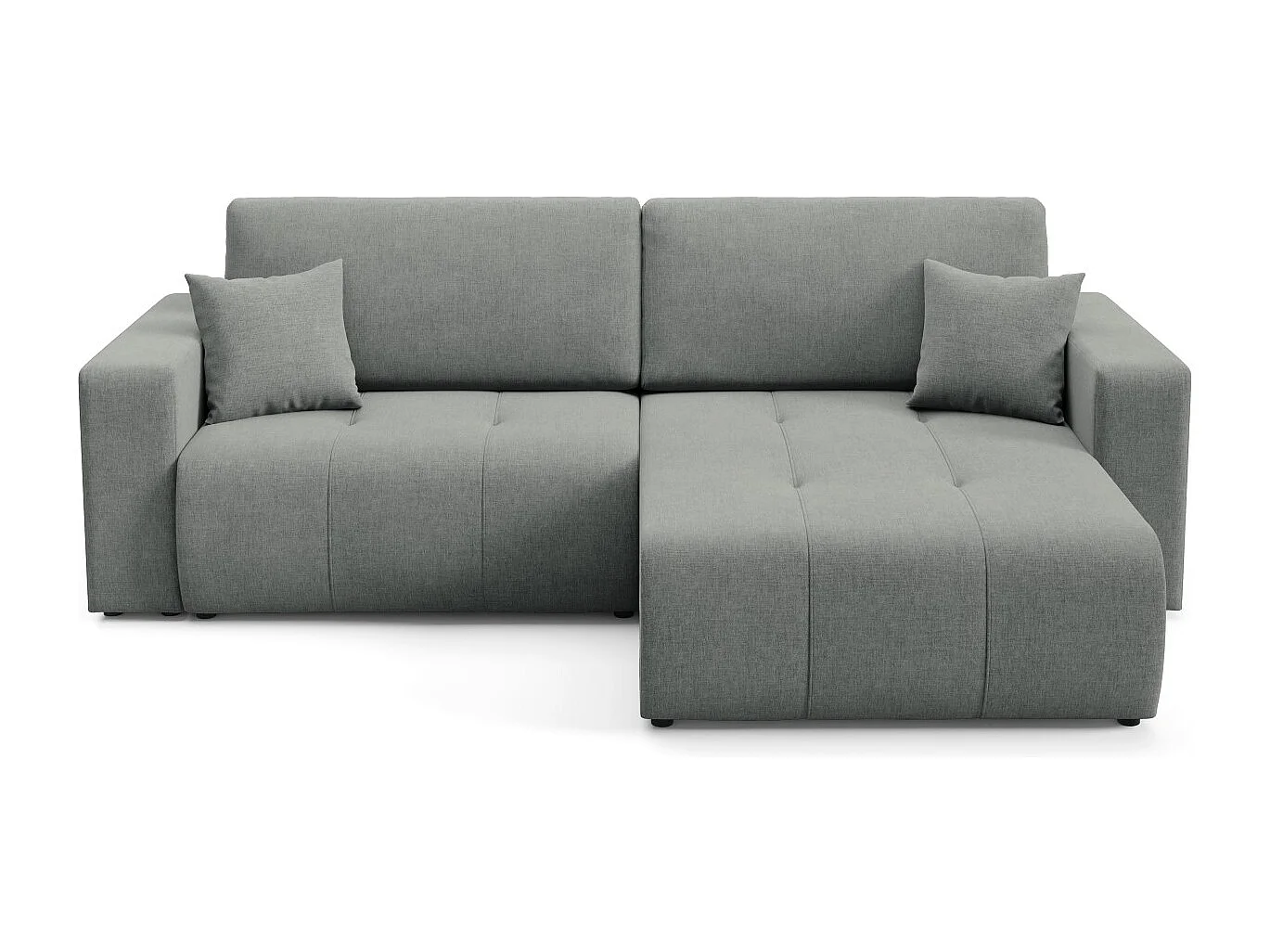 Canapé d'angle convertible MOLINIO L Gris clair