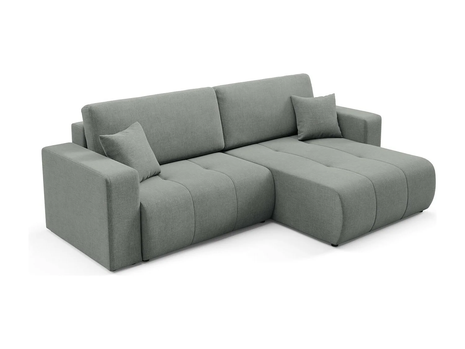 Canapé d'angle convertible MOLINIO L Gris clair