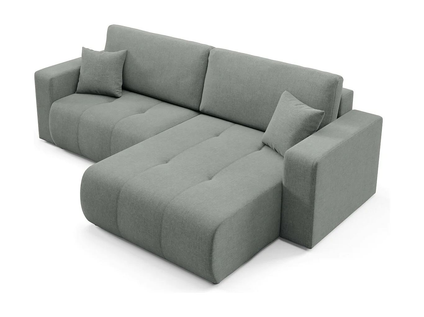 Canapé d'angle convertible MOLINIO L Gris clair