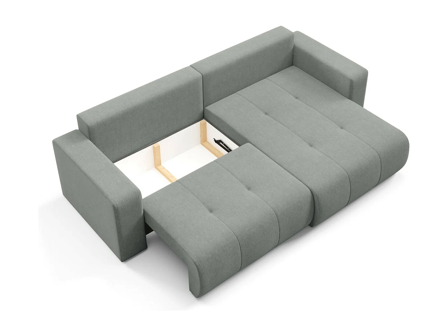 Canapé d'angle convertible MOLINIO L Gris clair