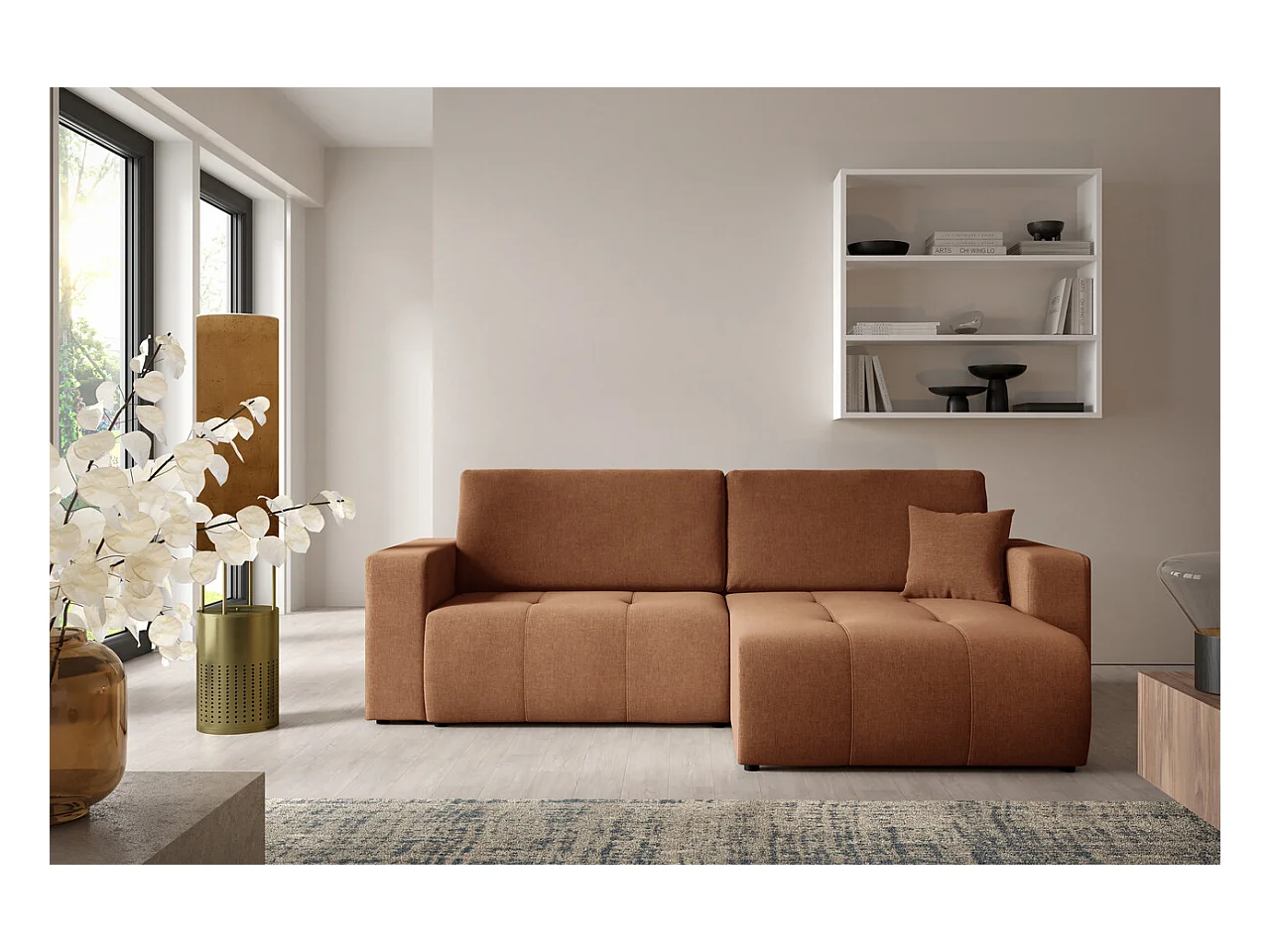Hoekbankbed MOLINIO L Oranje