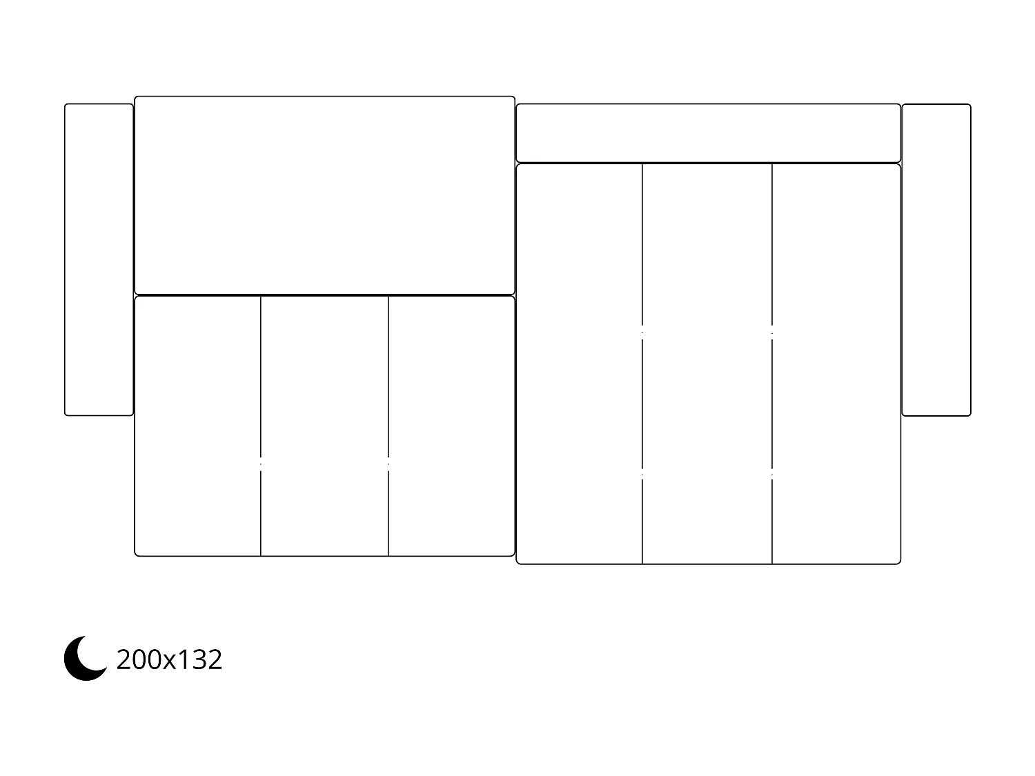 Canapé d'angle convertible MOLINIO L Orange
