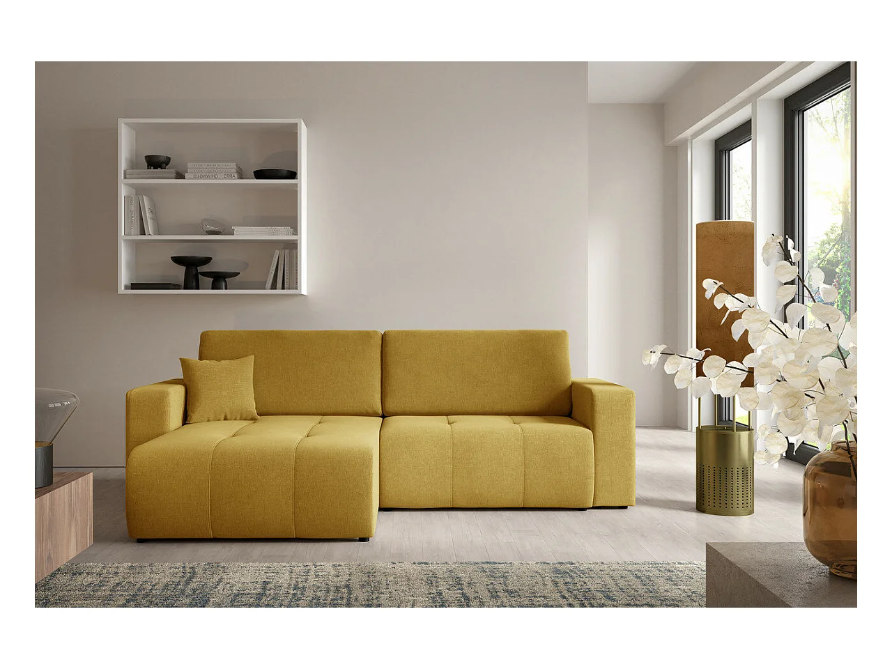 Ecksofa mit Schlaffunktion MOLINIO L Gelb