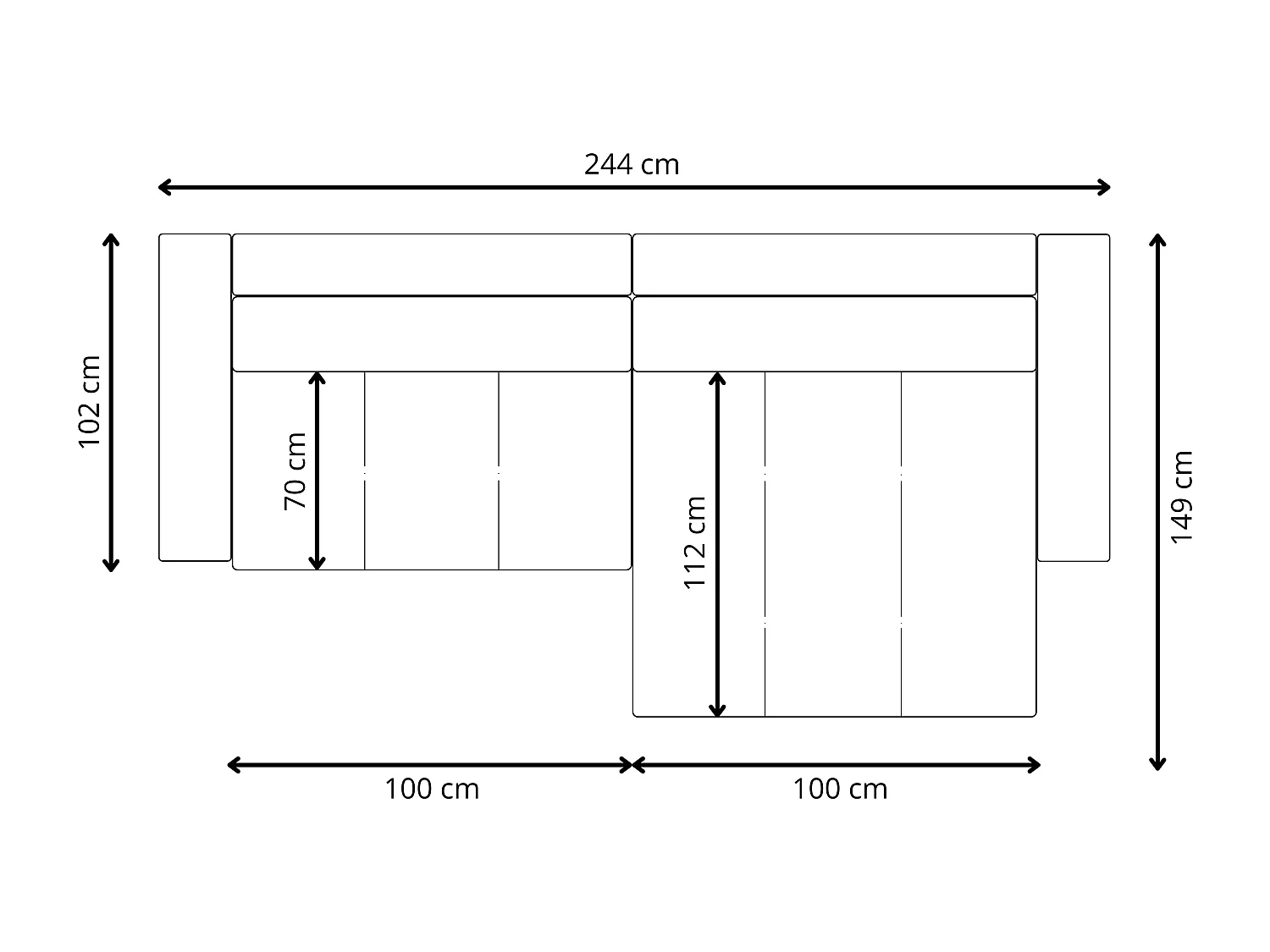 Ecksofa mit Schlaffunktion MOLINIO L Gelb