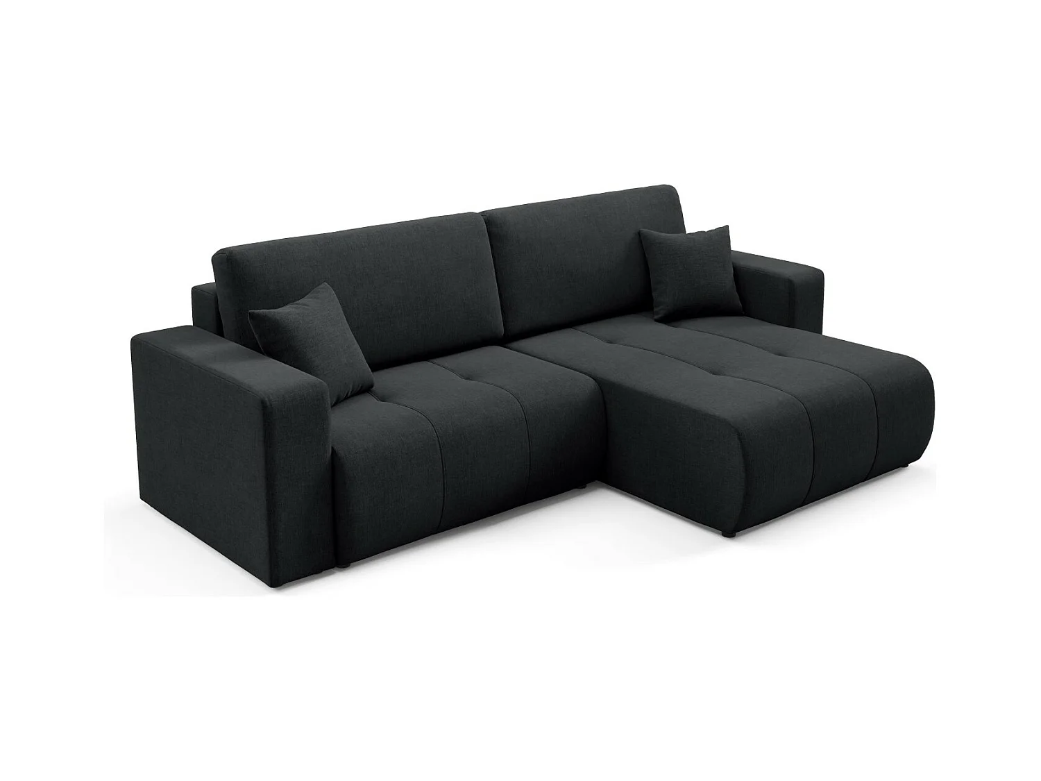 Ecksofa mit Schlaffunktion MOLINIO L Schwarz