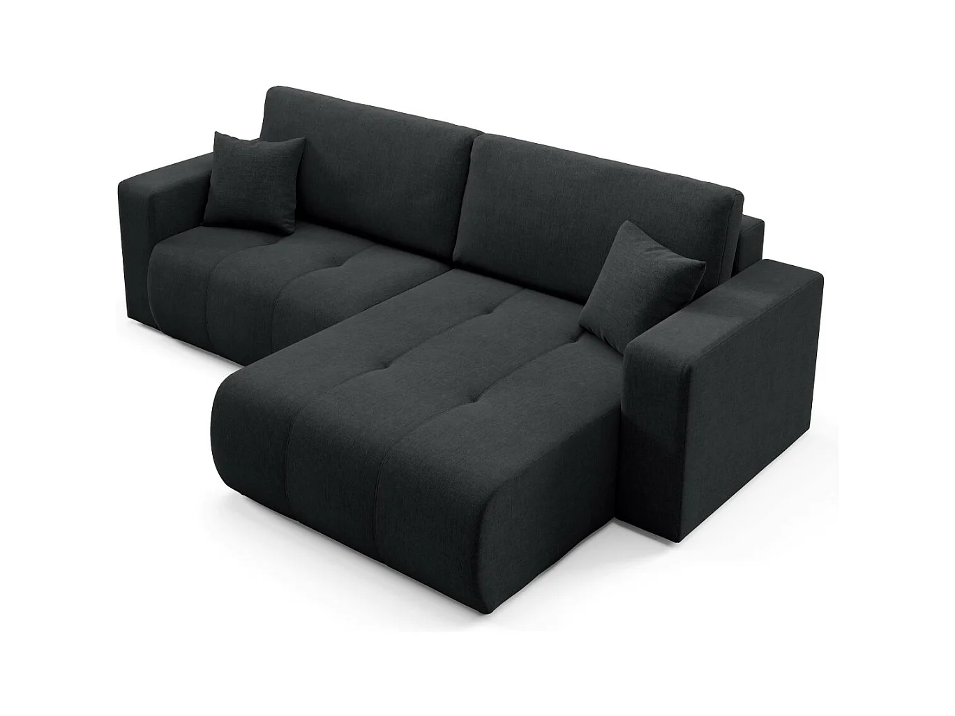 Ecksofa mit Schlaffunktion MOLINIO L Schwarz