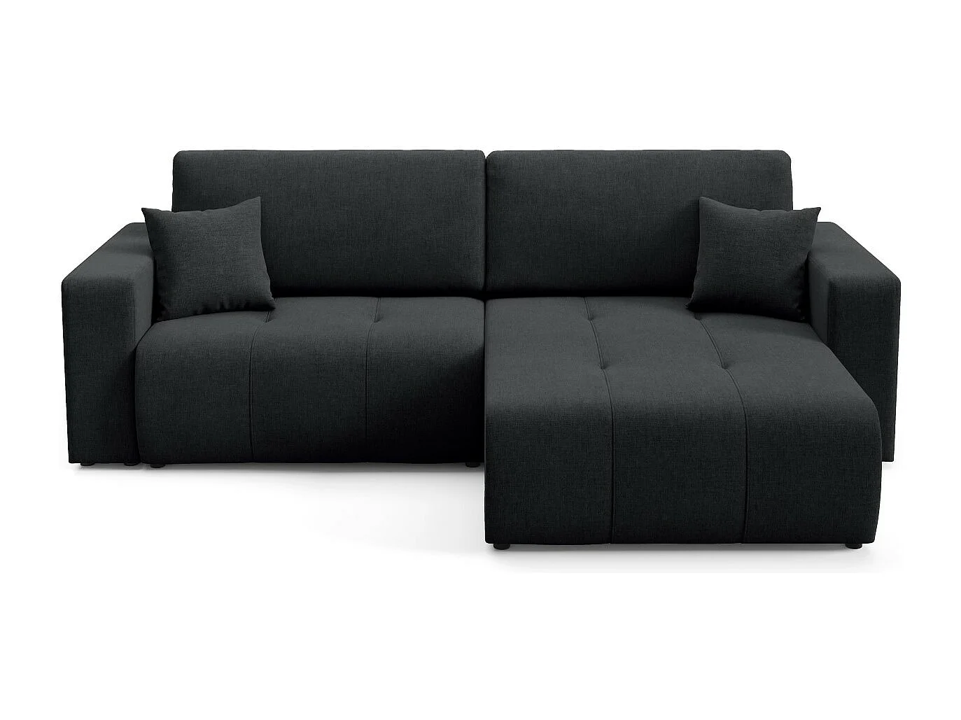 Canapé d'angle convertible MOLINIO L Noir