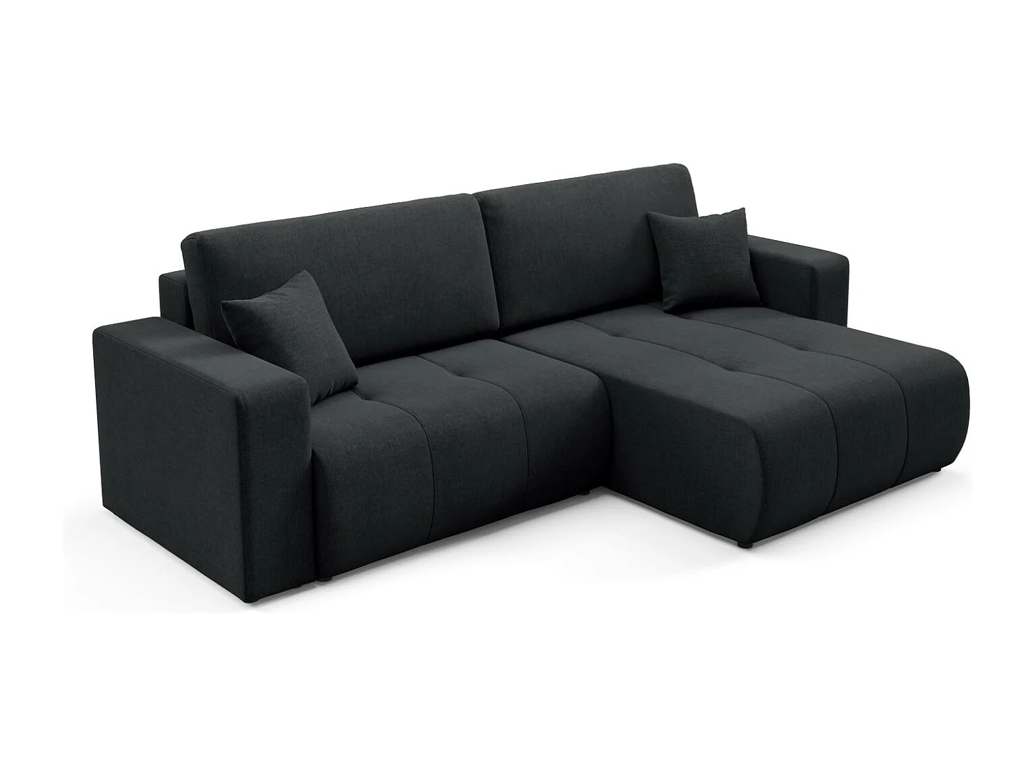 Canapé d'angle convertible MOLINIO L Noir