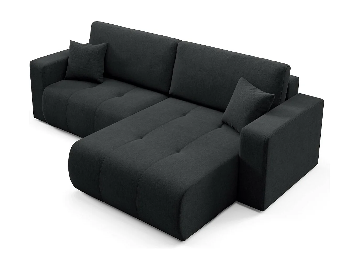 Canapé d'angle convertible MOLINIO L Noir